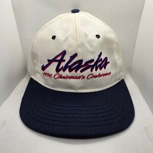 1996 Alaska VTG‎ HAT Chairman's Conference Baseball Cap Sweatband Anchorage AK